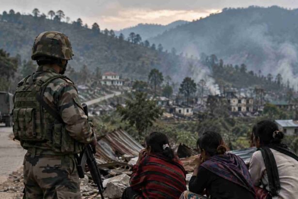 Checkpoint Overlooking a Smoke Filled Village compressed 1